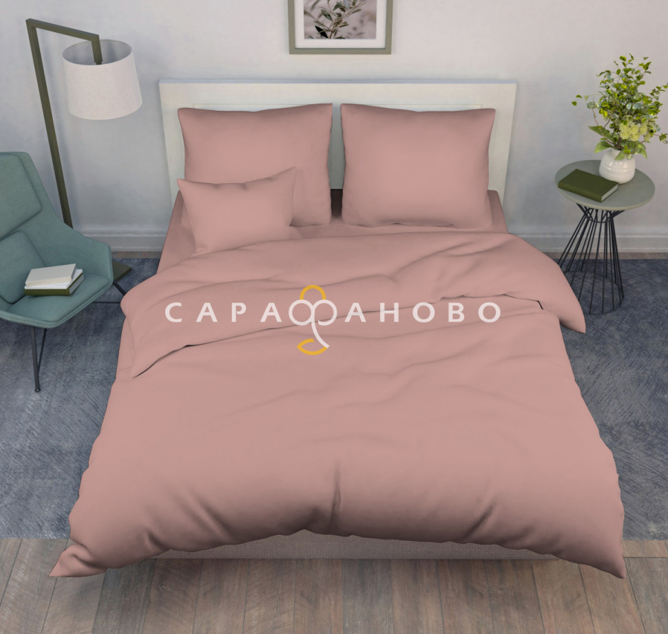 Ткань Бязь 220 см 120 гр гл/к Розовый перламутр