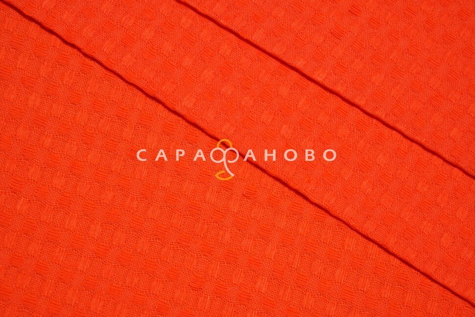 Полотно вафельное 150 см. (7х7) гл/кр №033 Коралл