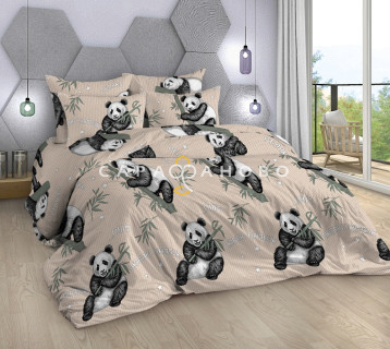 Ткань Бязь 220 см рис. Панды 13370/1 