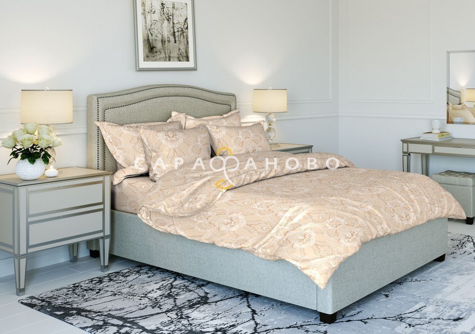Ткань Бязь Фея 220 см 120 гр рис 9268 Брюссельское кружево 1