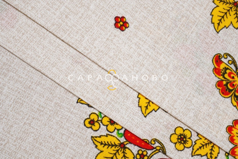 ткань рогожка 150 см "Кадриль" рис 10693-1
