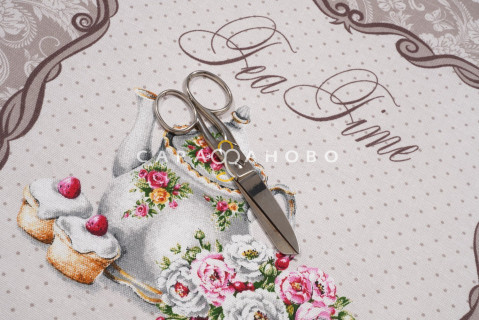 Ткань рогожка 150 см "Прованс 2" рис 10728-1
