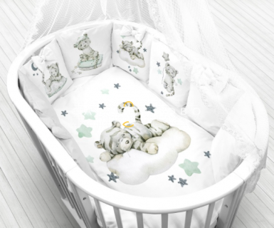 Ткань Перкаль Premium Soft 150 см Комплект панелей для подушек ТИГРЯТА
