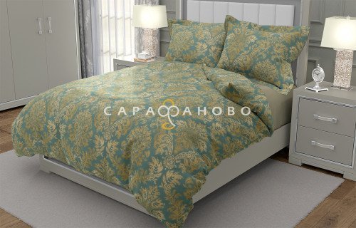 Ткань Бязь Премиум 220 см набивная рис 7150 вид 2 "Карнелия"