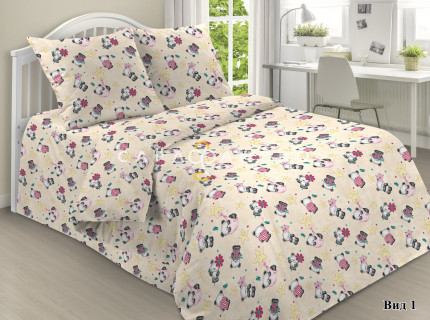 Ткань Бязь 150 см 142 гр рис 1835/1 детская бежевый