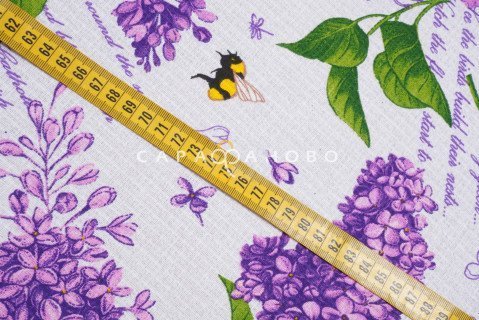 Ткань Полотно вафельное 150 см "Сирень" рис 35054 вид 1