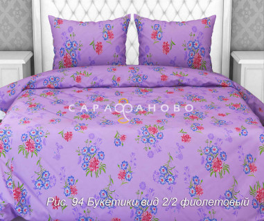 Ткань Бязь 150 см рис.  Букетики вид 2/2