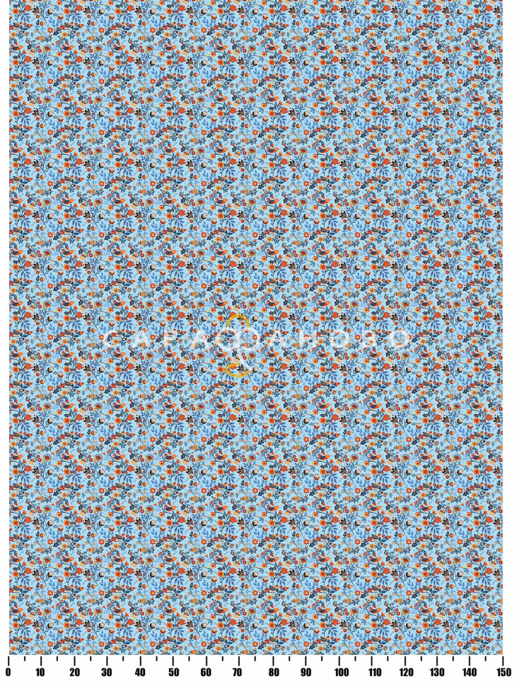 Ткань Ситец 150 см рис 21530-1