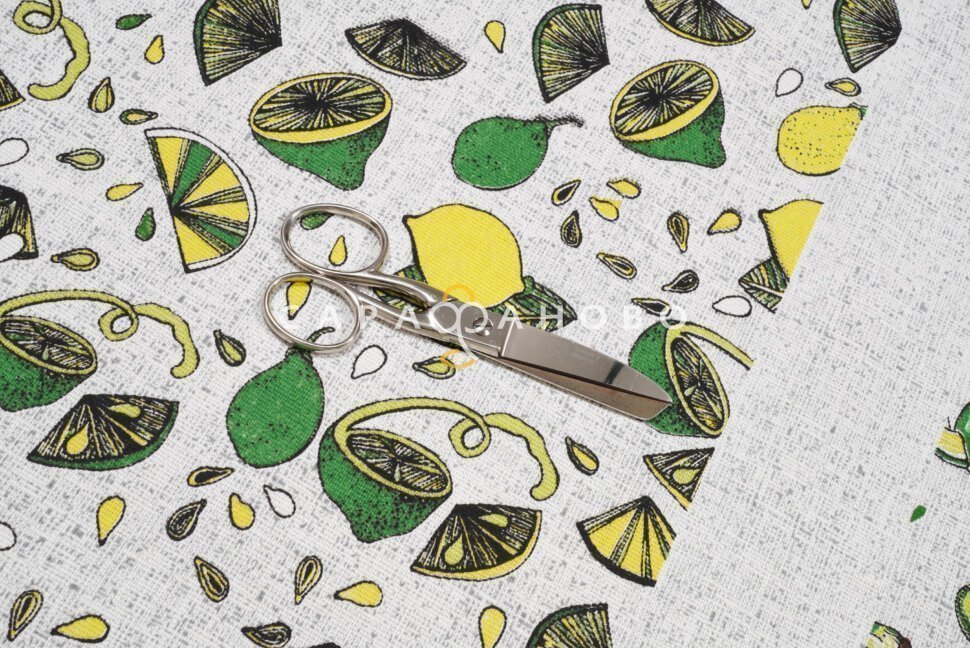 Ткань Рогожка 150 см рис. Фруктовое ассорти рис. 30088/1