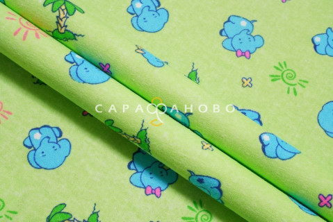 Ткань Фланель 90 см рис.  5263-3 "Добрый слоненок"