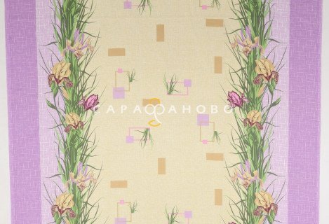 Ткань Бязь 150 см 120 гр рис. 3в2/3 Ирисы