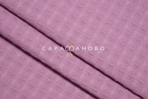 Ткань Вафельное полотно 150 см рис. 17-16-08 Брусника (1х1см)