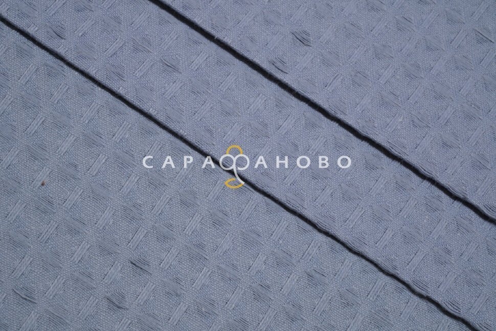 Ткань Вафельное полотно 150 см рис. 16-41-09 Серо-голубой (1х1см)