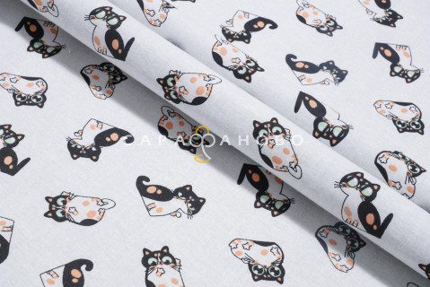 Ткань Ситец 95 см рис 29150 вид 1 "Котики"