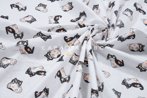 Ткань Ситец 95 см рис 29150 вид 1 "Котики"