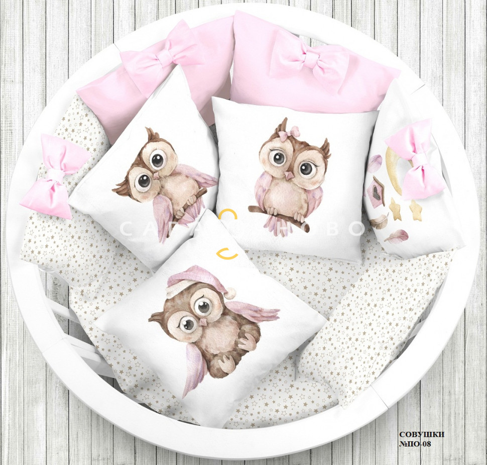 Ткань Перкаль Premium Soft 150 см. Панели Совушки