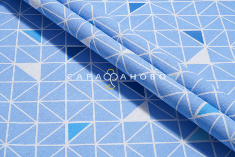 Ткань Бязь 150 см 140 гр рис. 122в2/11 Треугольники