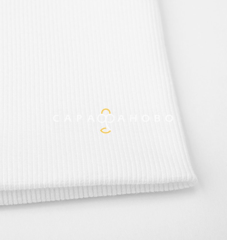 Ткань Кашкорсе 24/1 Кардное Однотон новый белый
