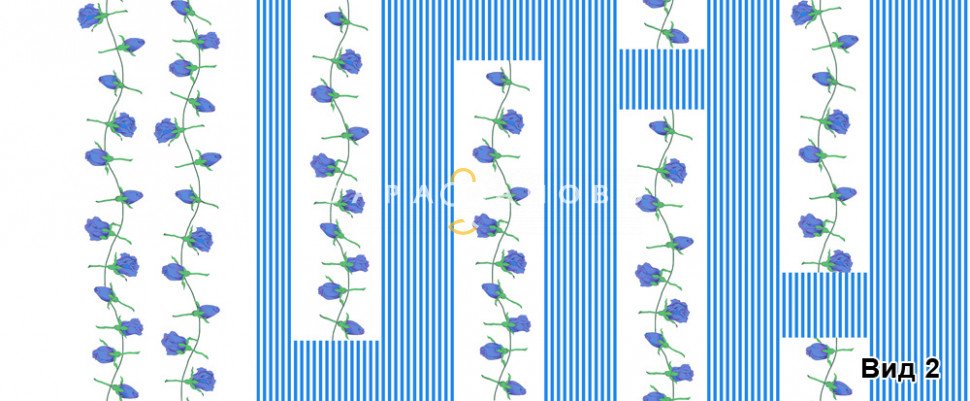 Бязь набивная 150 см 100 гр. рис 904 вид 2