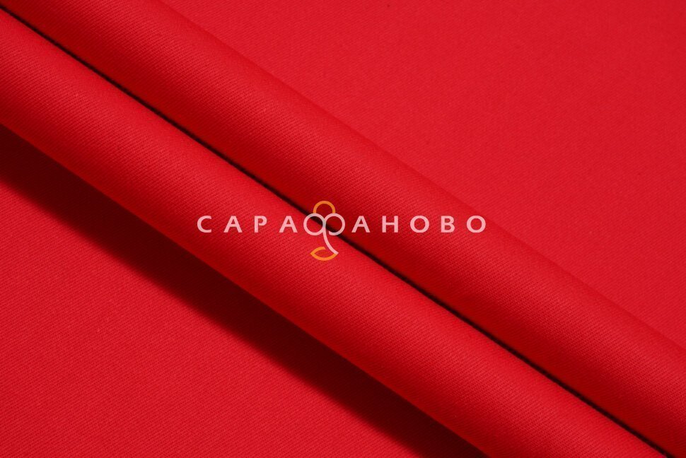 Ткань Саржа 150 см 240 гр/м2 №032 Красный