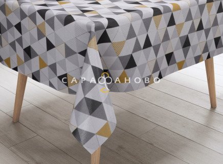 Ткань Рогожка 150 см рис. 3086-2 Голд