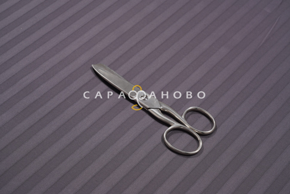 Ткань Страйп-Сатин 240 см рис. 39001 Графит (полоса 1х1)