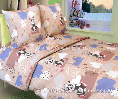 Ткань Бязь 150 см 140 гр рис. 140в1/1 Панды