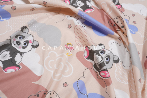 Ткань Бязь 150 см 140 гр рис. 140в1/1 Панды