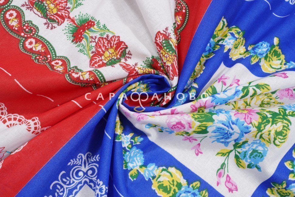 Ткань Ситец платочный 150 см рис 7432