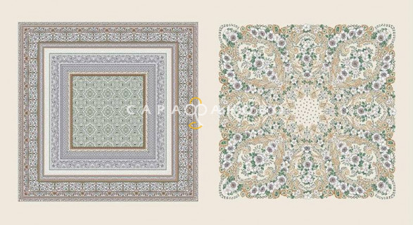 Ткань Бязь Комфорт 150 см Платки головные "Tenerezze" рис 13186 вид 2