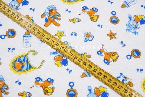 Ткань Фланель 90 см рис.  5261-2 "Детские забавы"