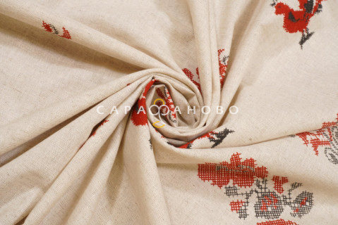 Ткань Полулён 150 см рис. 4014